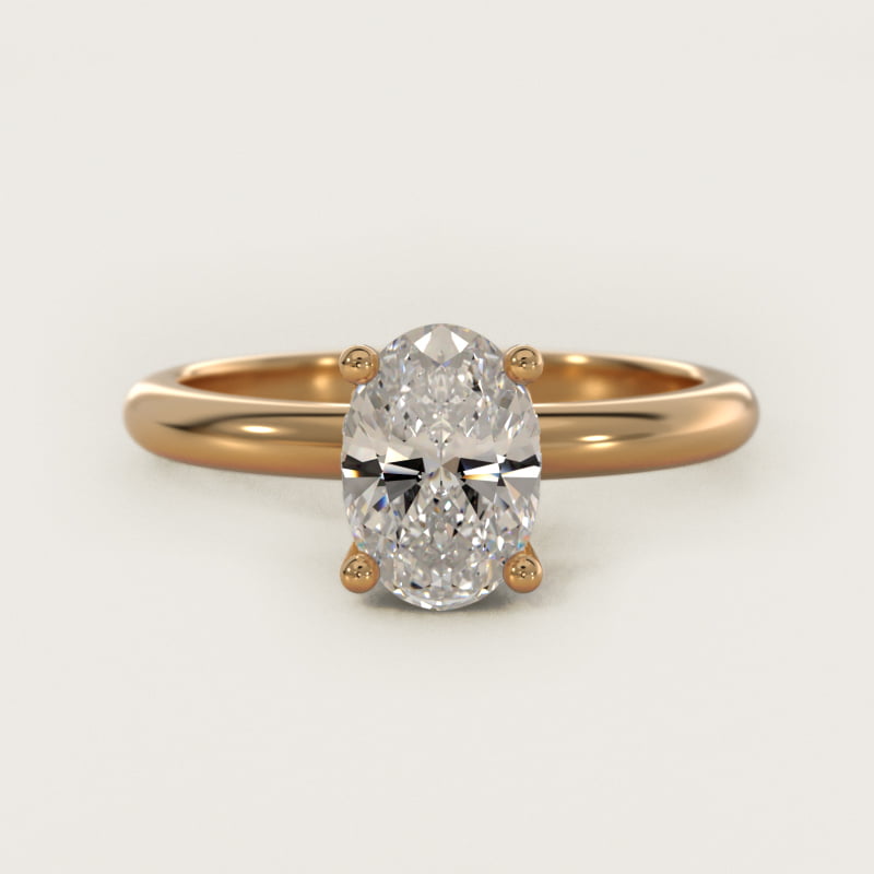 Solitaire Engagement Ring With Pavé Basket In 14K Yellow Gold By James Allen