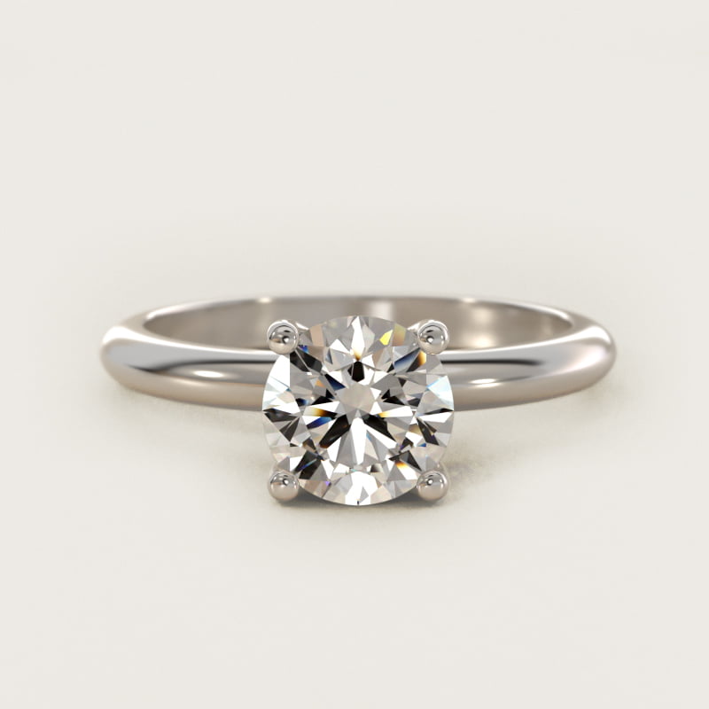 Solitaire Engagement Ring With Pavé Basket In Platinum By James Allen