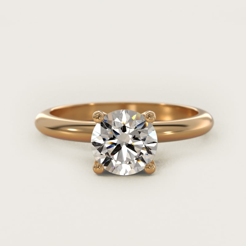Solitaire Engagement Ring With Pavé Basket In 14K Yellow Gold By James Allen