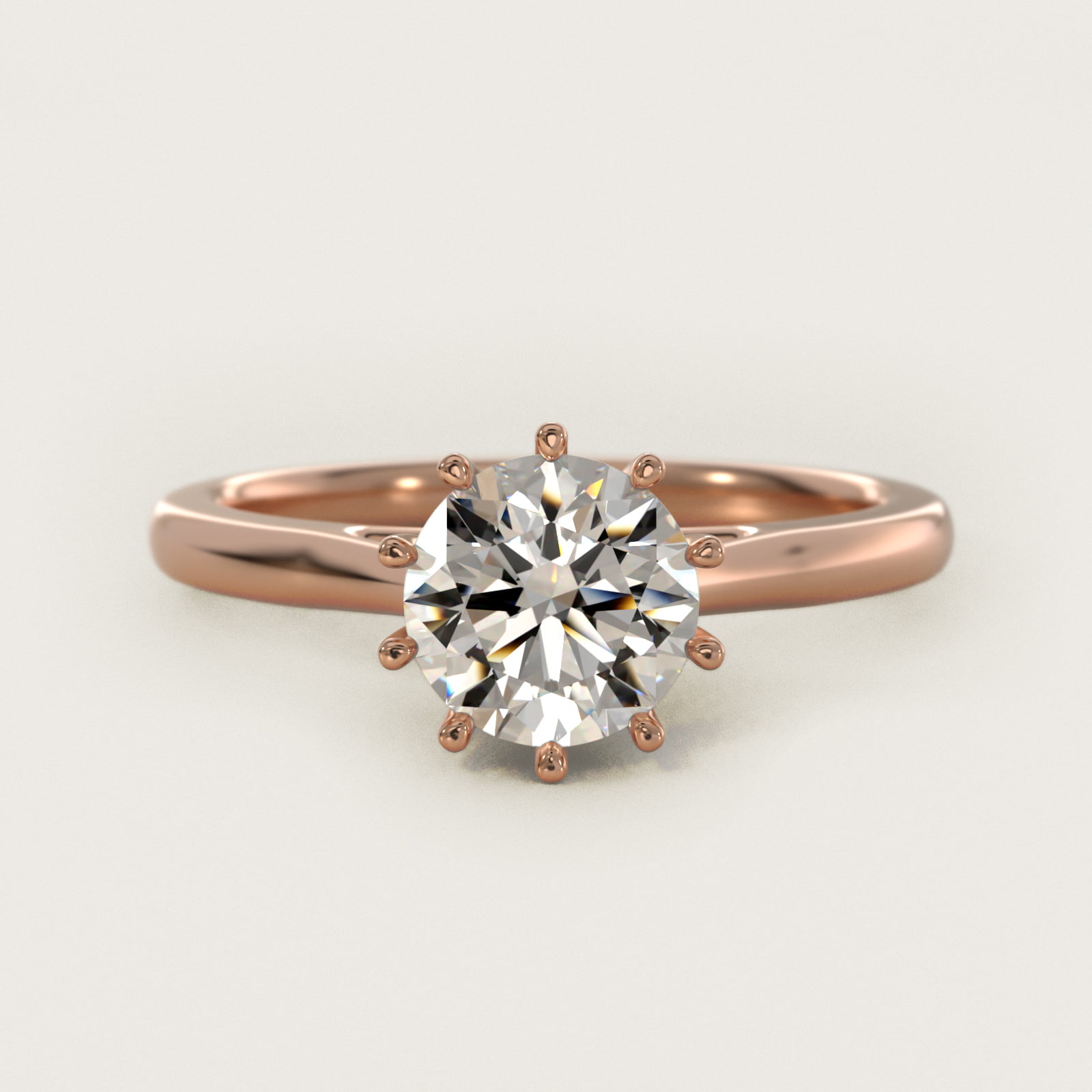 Ten Prong Solitaire Engagement Ring In 14K Rose Gold By James Allen