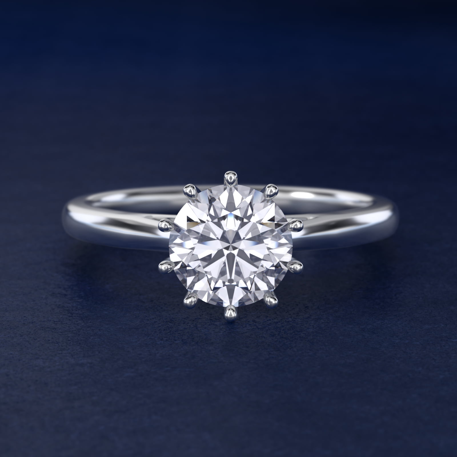 Ten Prong Solitaire Engagement Ring In 14K White Gold By James Allen