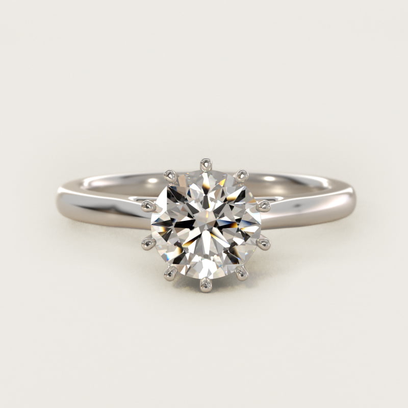 Ten Prong Solitaire Engagement Ring In Platinum By James Allen