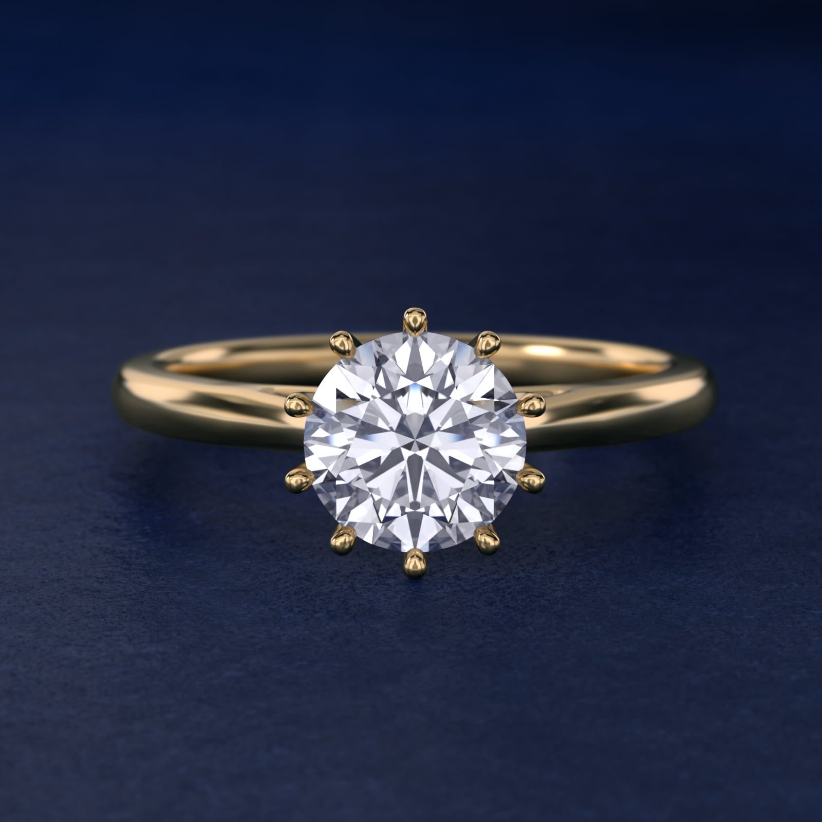 Ten Prong Solitaire Engagement Ring In 18K Yellow Gold By James Allen