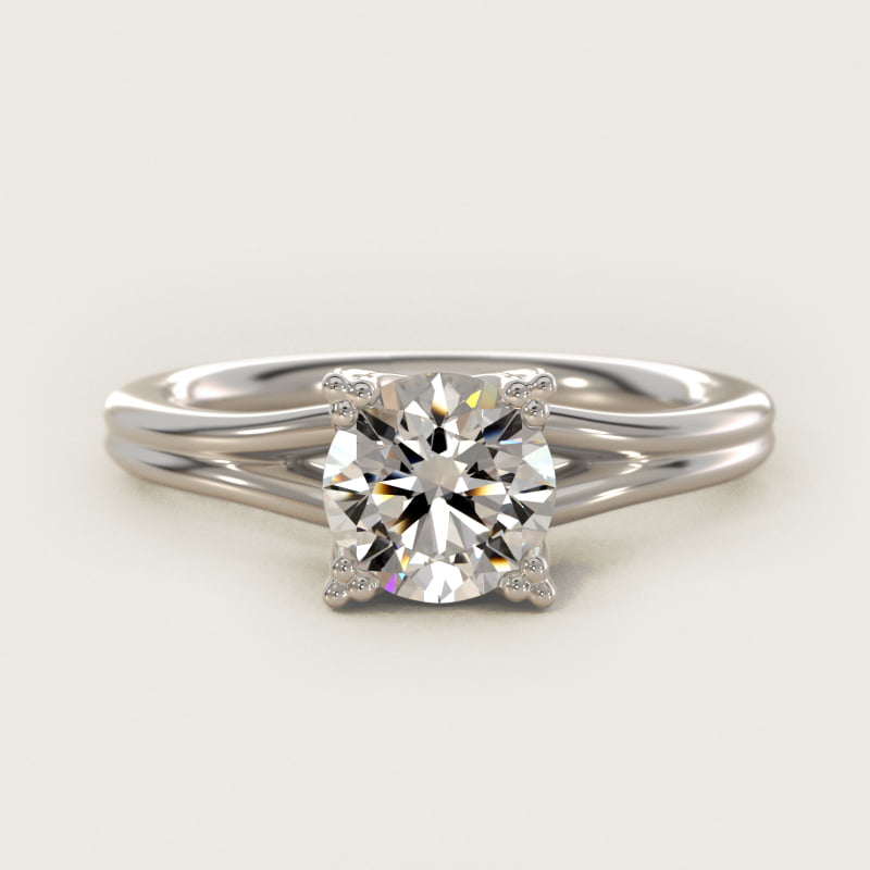 Woven Solitaire Engagement Ring In 14K White Gold By James Allen