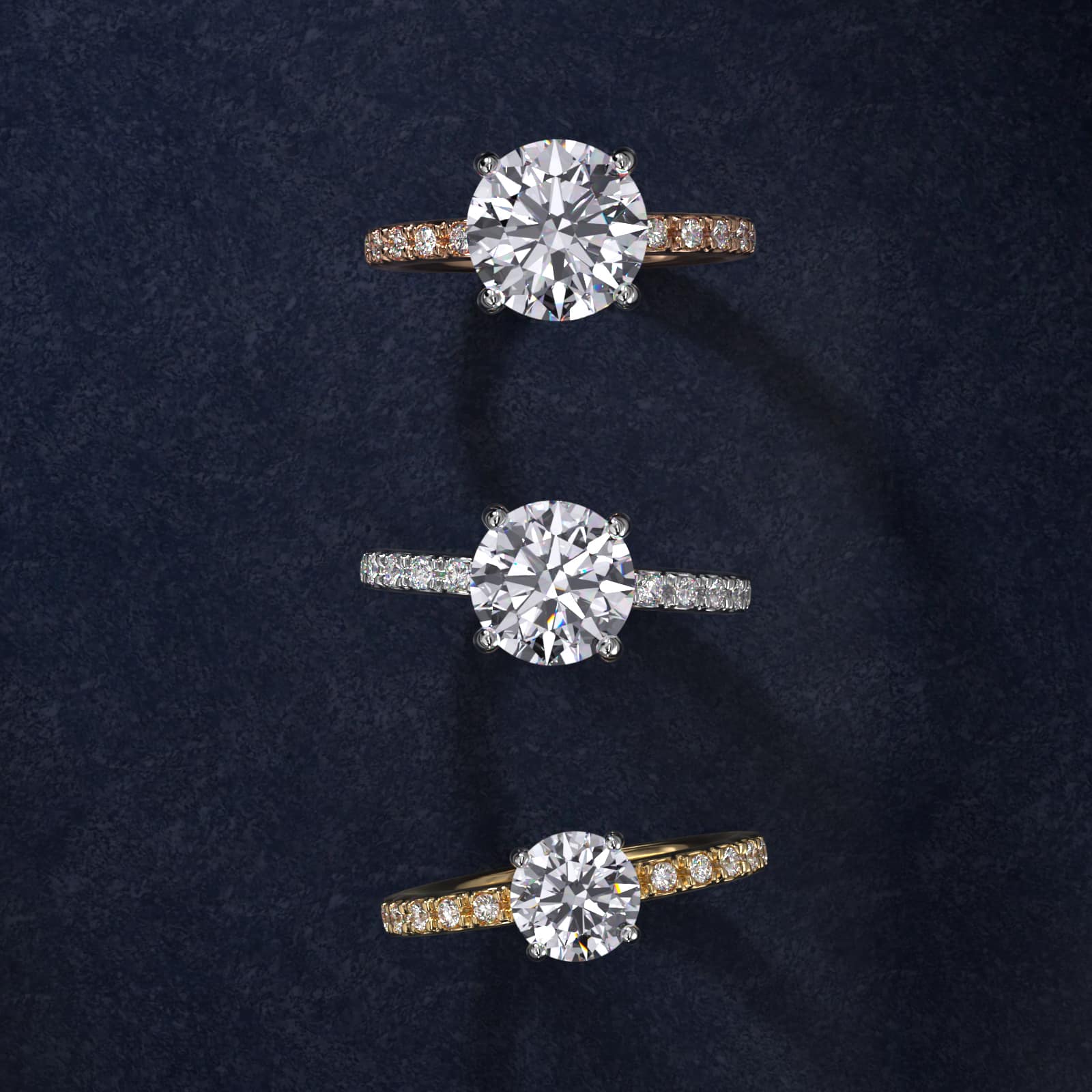 French Cut Pavé Diamond Engagement Ring In Platinum By James Allen