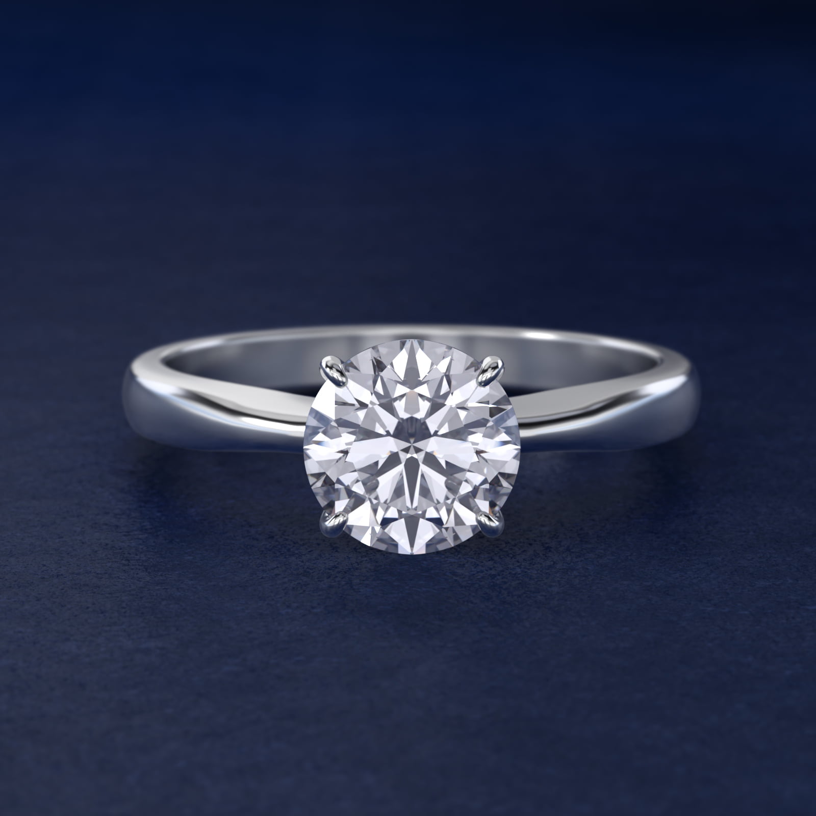 Solitaire Engagement Ring With Wire Basket In 14K White Gold By James Allen