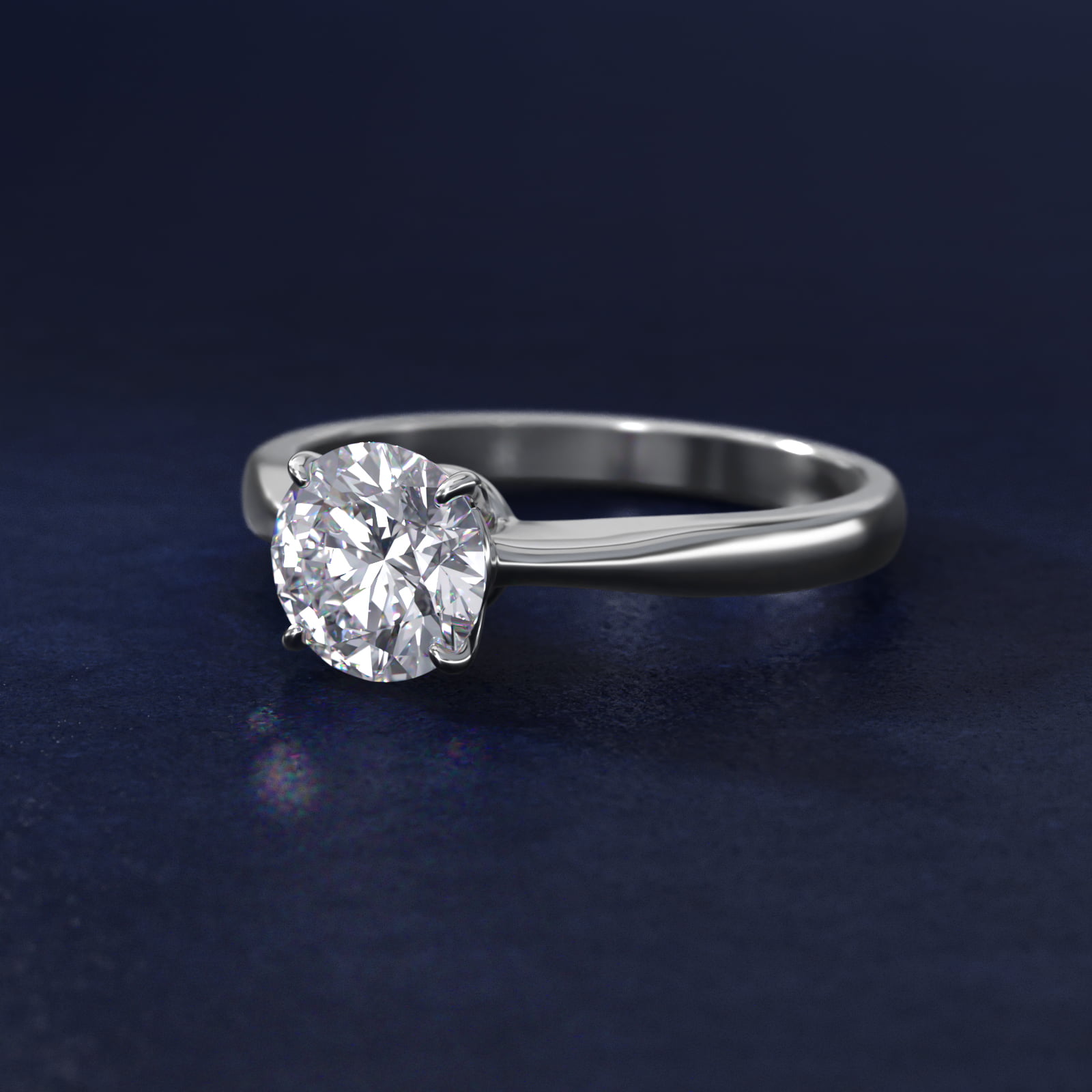 Solitaire Engagement Ring With Wire Basket In 18K White Gold By James Allen
