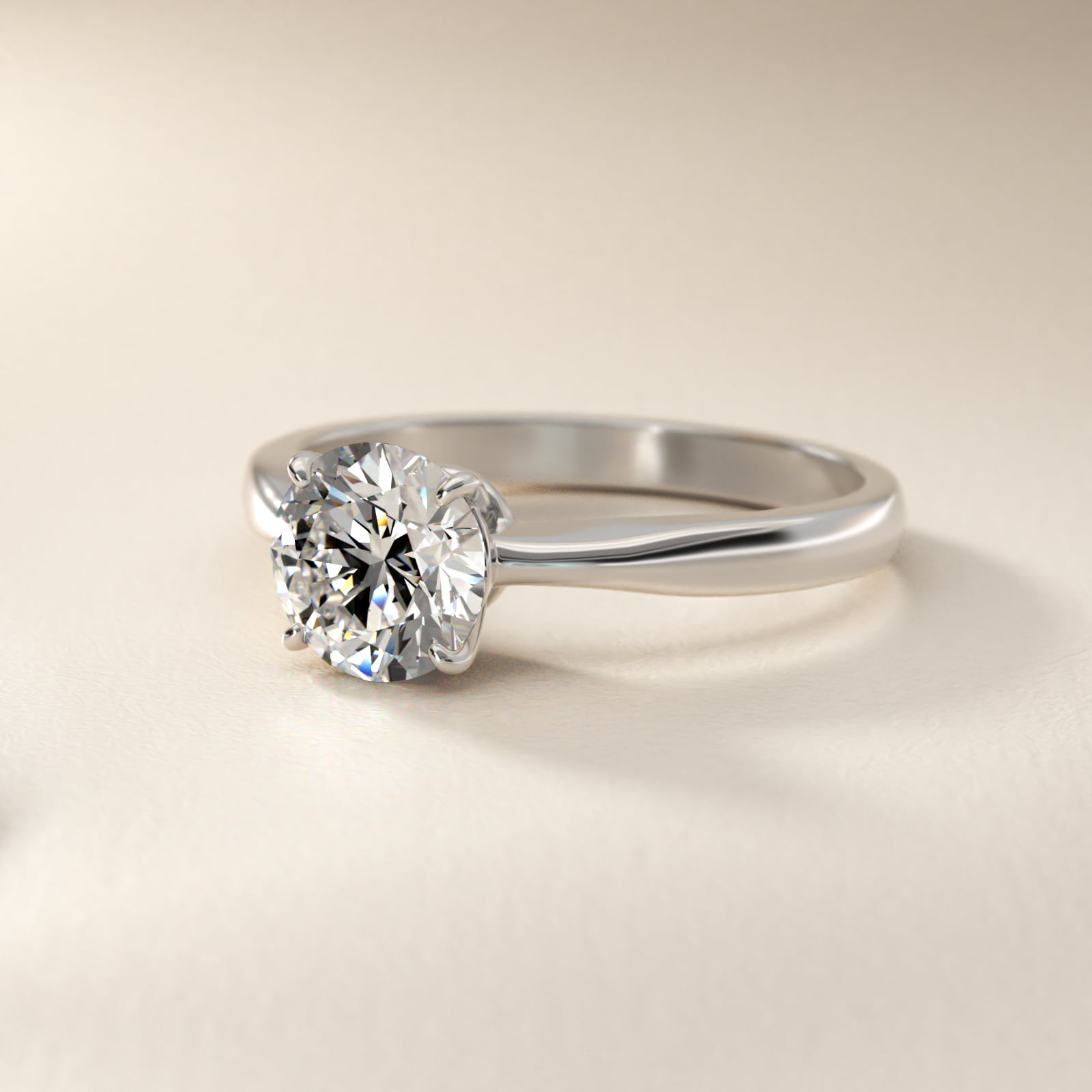 Solitaire Engagement Ring With Wire Basket In Platinum By James Allen