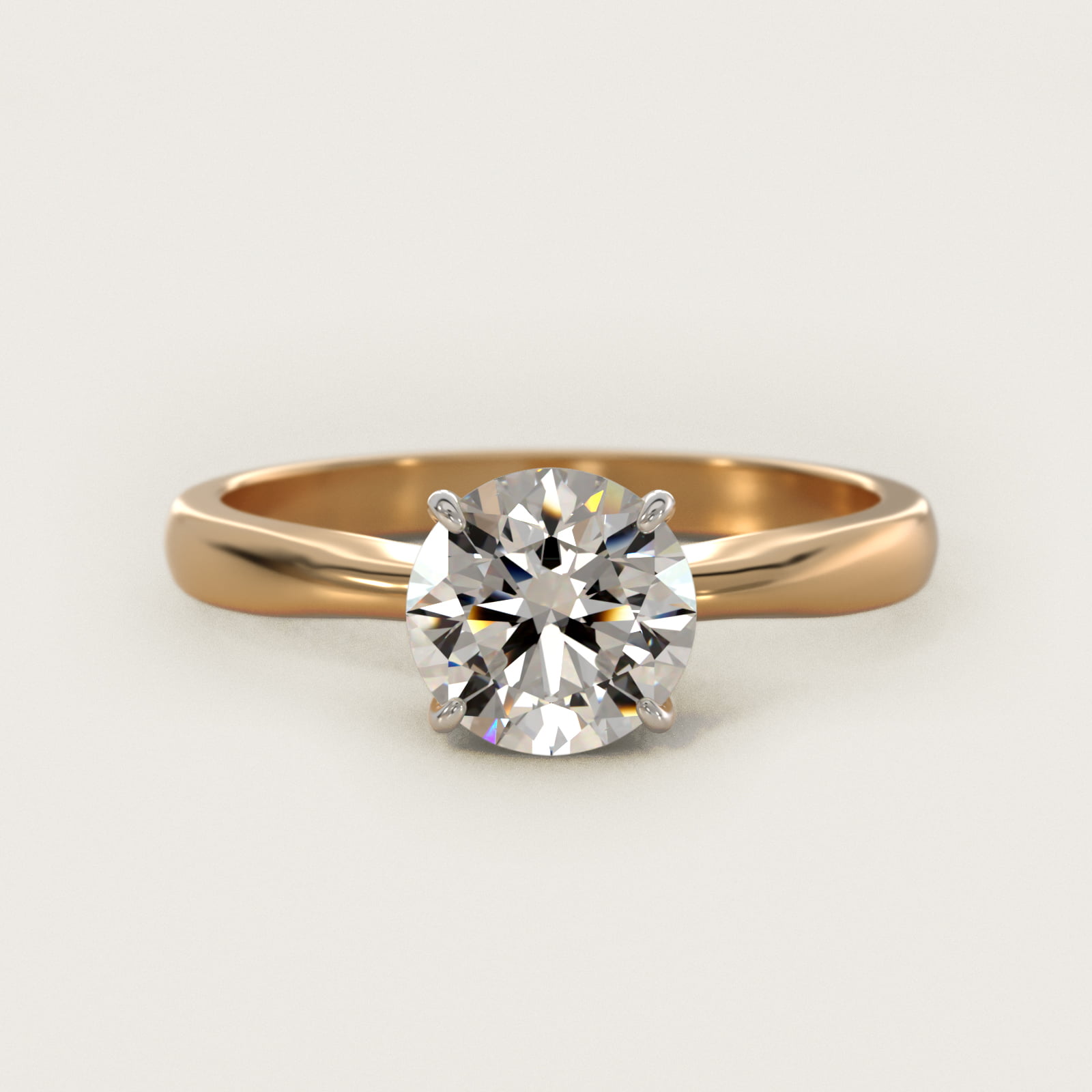 Solitaire Engagement Ring With Wire Basket In 18K Yellow Gold By James Allen