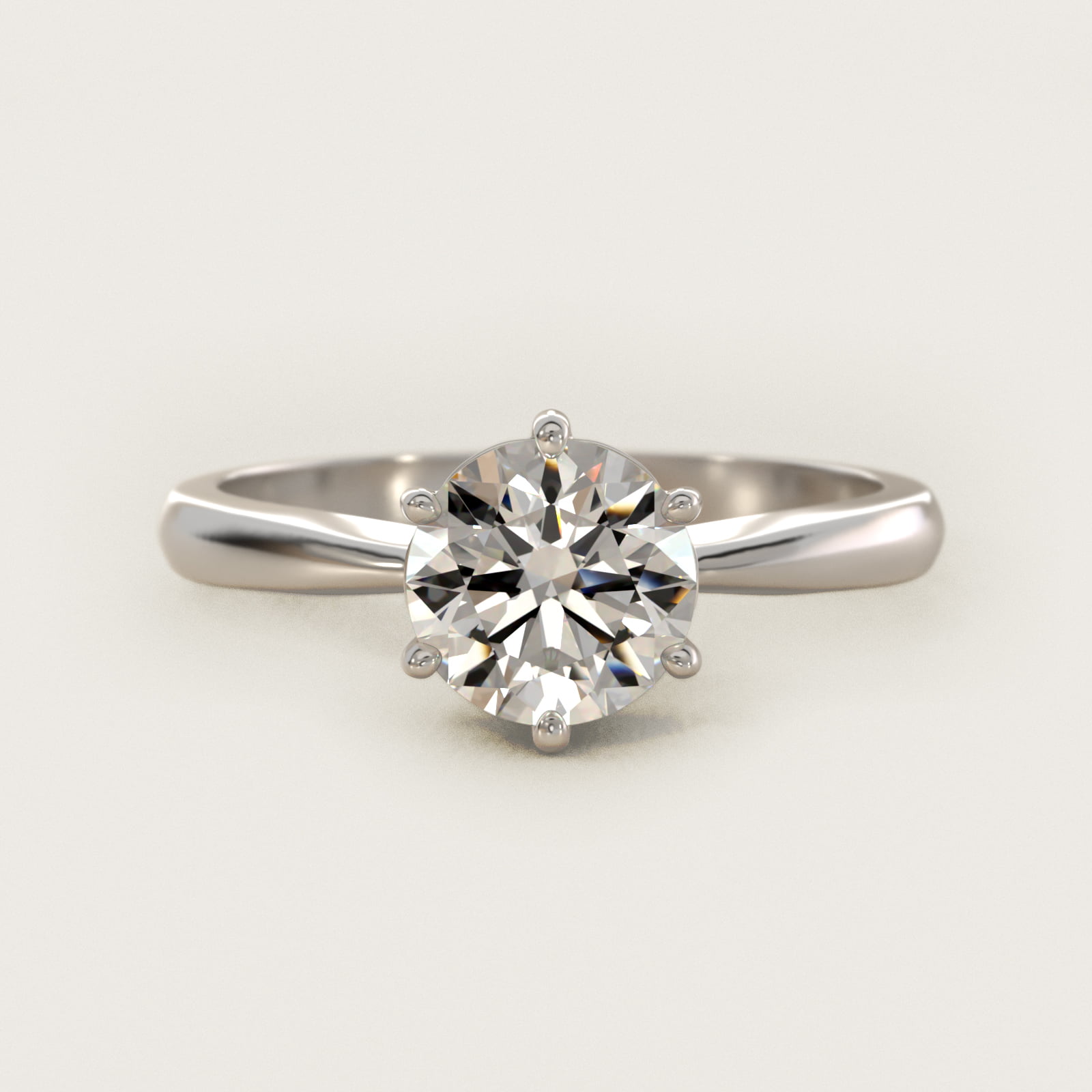 Six Prong Solitaire Engagement Ring With Wire Basket In Platinum By James Allen