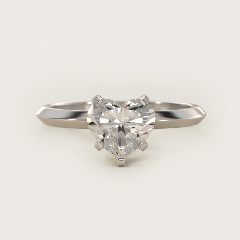 Knife Edge Solitaire Engagement Ring In 14K White Gold By James Allen