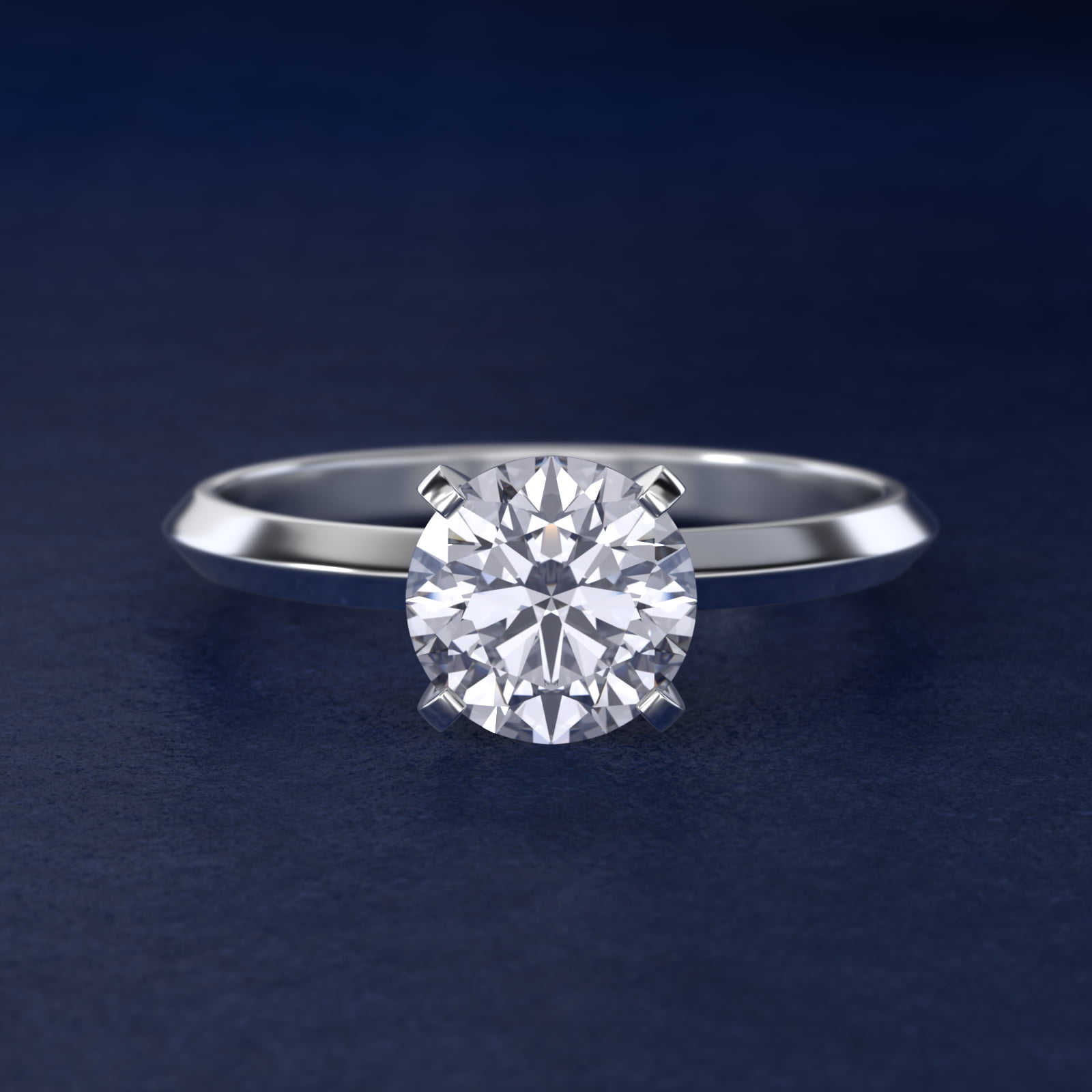 Knife Edge Solitaire Engagement Ring In 18K White Gold By James Allen