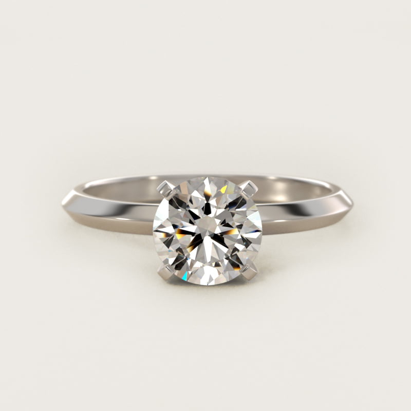 Knife Edge Solitaire Engagement Ring In 14K White Gold By James Allen