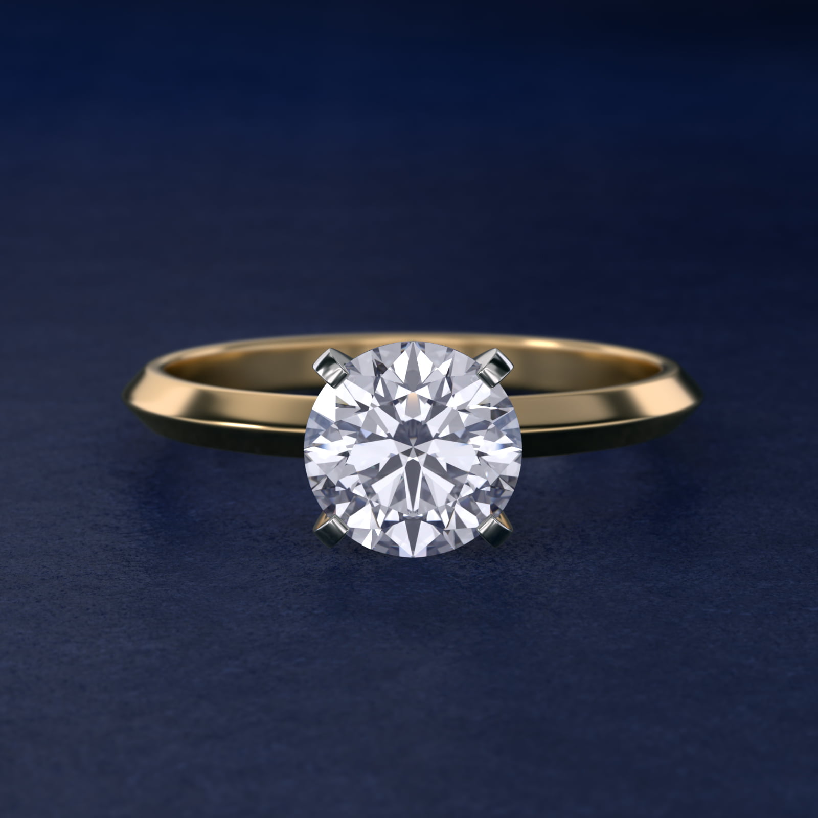 Knife Edge Solitaire Engagement Ring In 14K Yellow Gold By James Allen