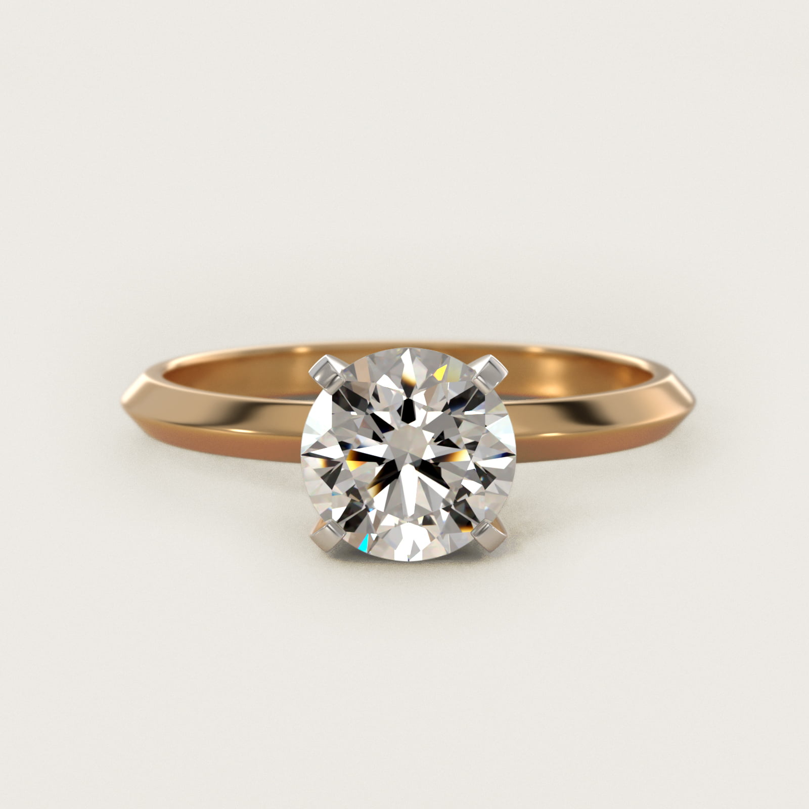 Knife Edge Solitaire Engagement Ring In 18K Yellow Gold By James Allen