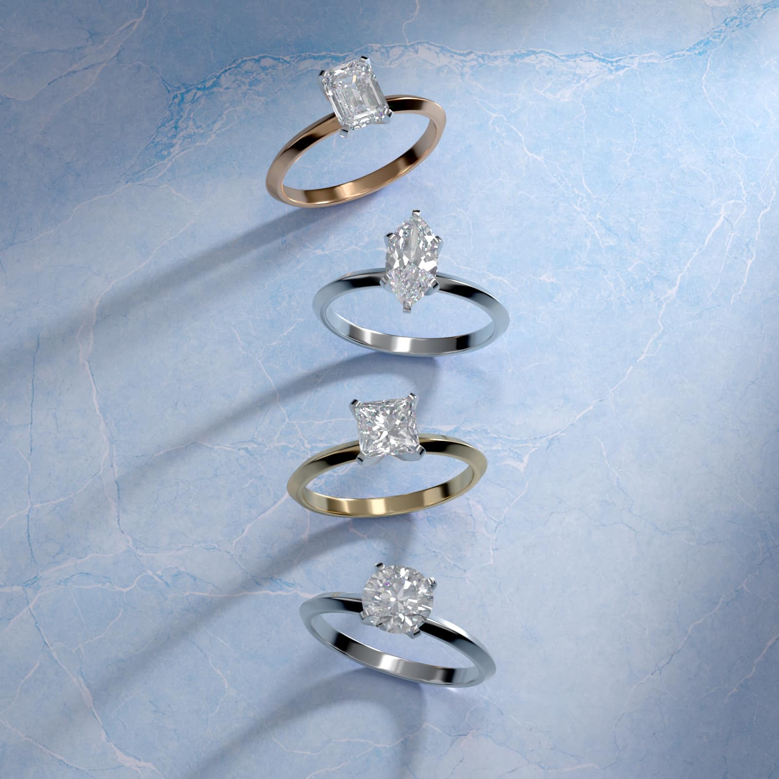 Knife Edge Solitaire Engagement Ring In 18K Yellow Gold By James Allen