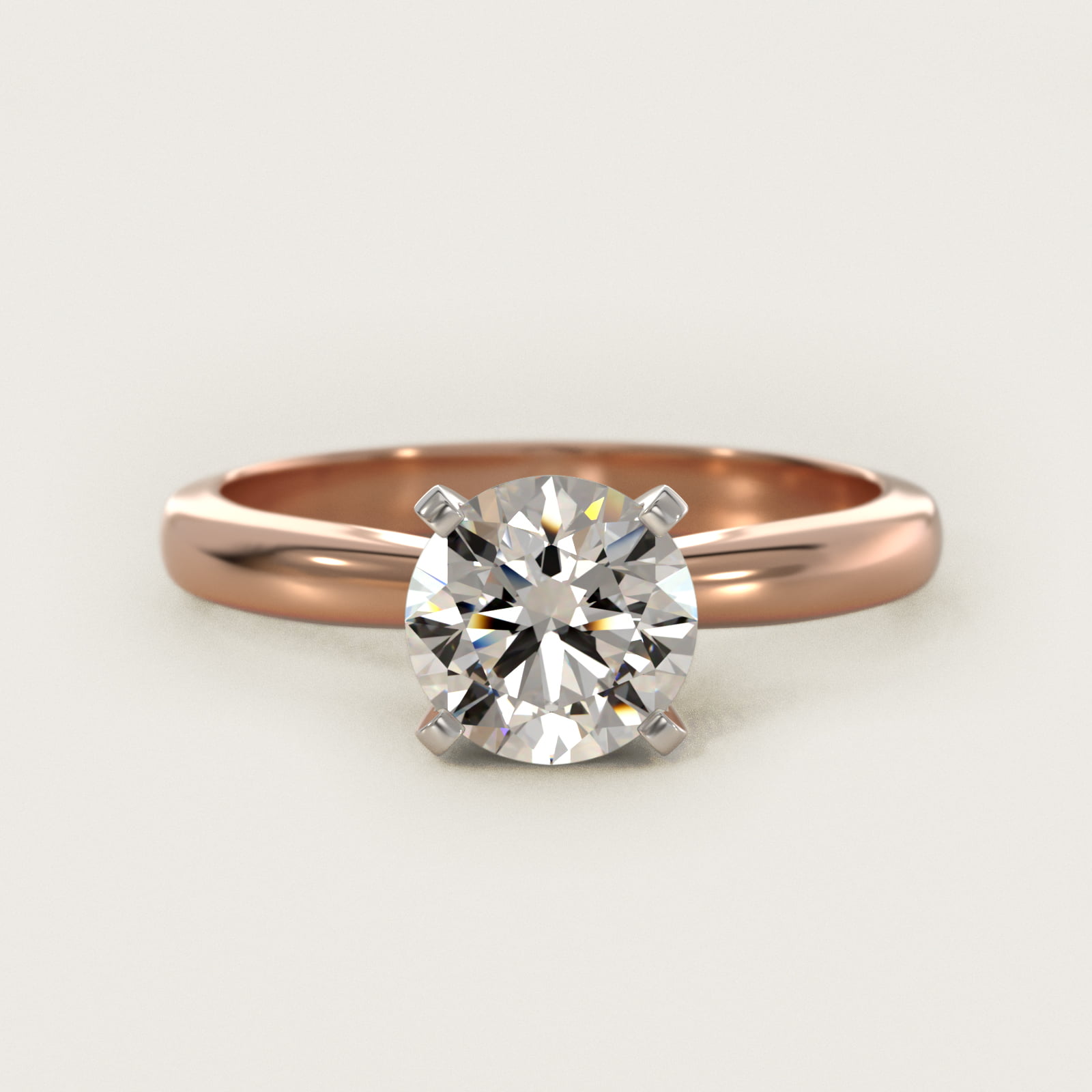 Comfort Fit Solitaire Engagement Ring In 14K Rose Gold By James Allen