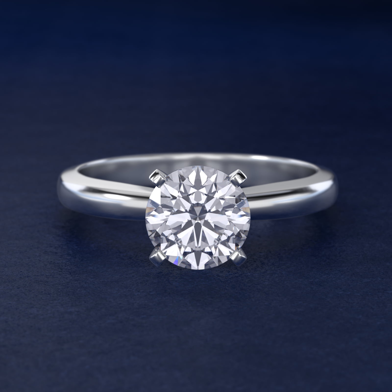 Comfort Fit Solitaire Engagement Ring In 18K White Gold By James Allen