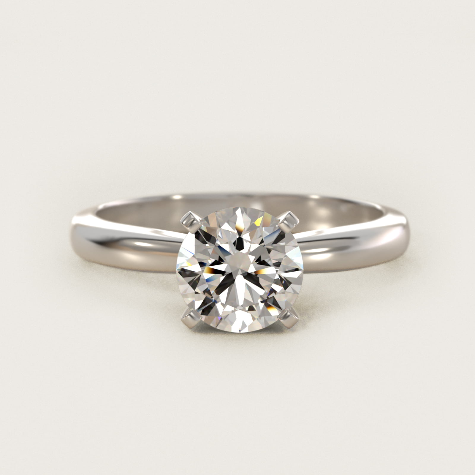 Comfort Fit Solitaire Engagement Ring In 14K White Gold By James Allen