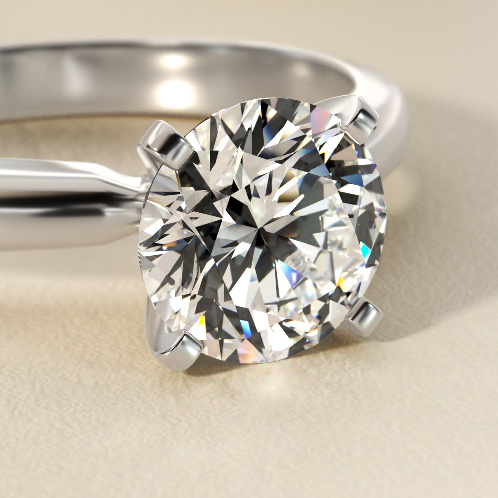 Comfort Fit Solitaire Engagement Ring In 14K White Gold By James Allen