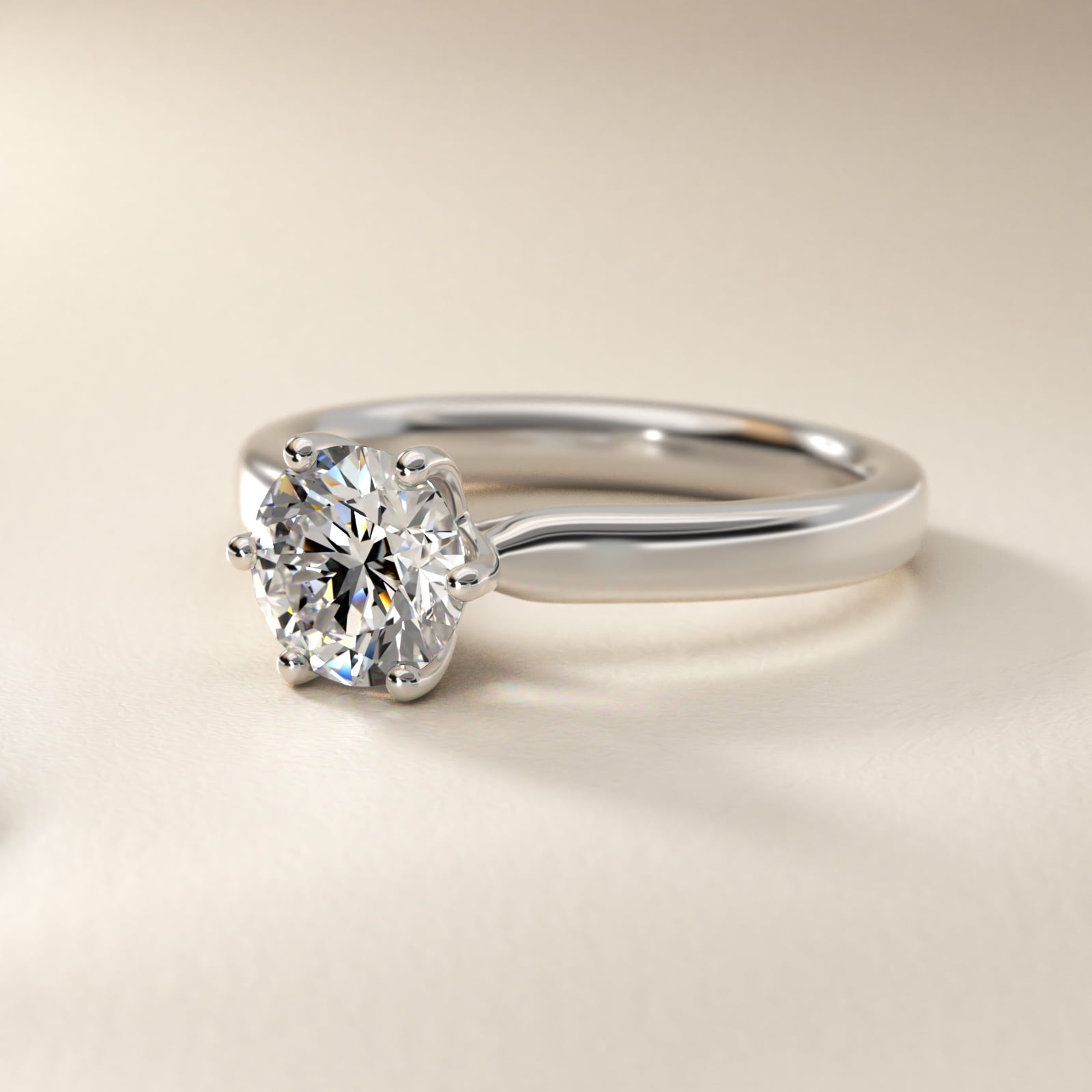 Solitaire Engagement Ring With Intricate Basket In 14K White Gold By James Allen
