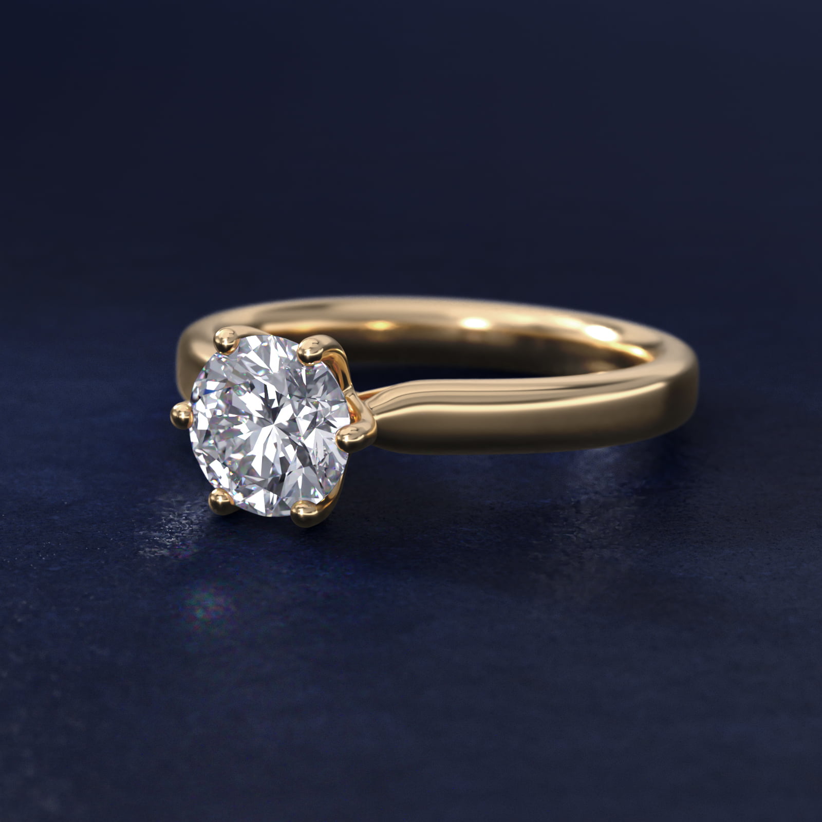 Solitaire Engagement Ring With Intricate Basket In 14K Yellow Gold By James Allen