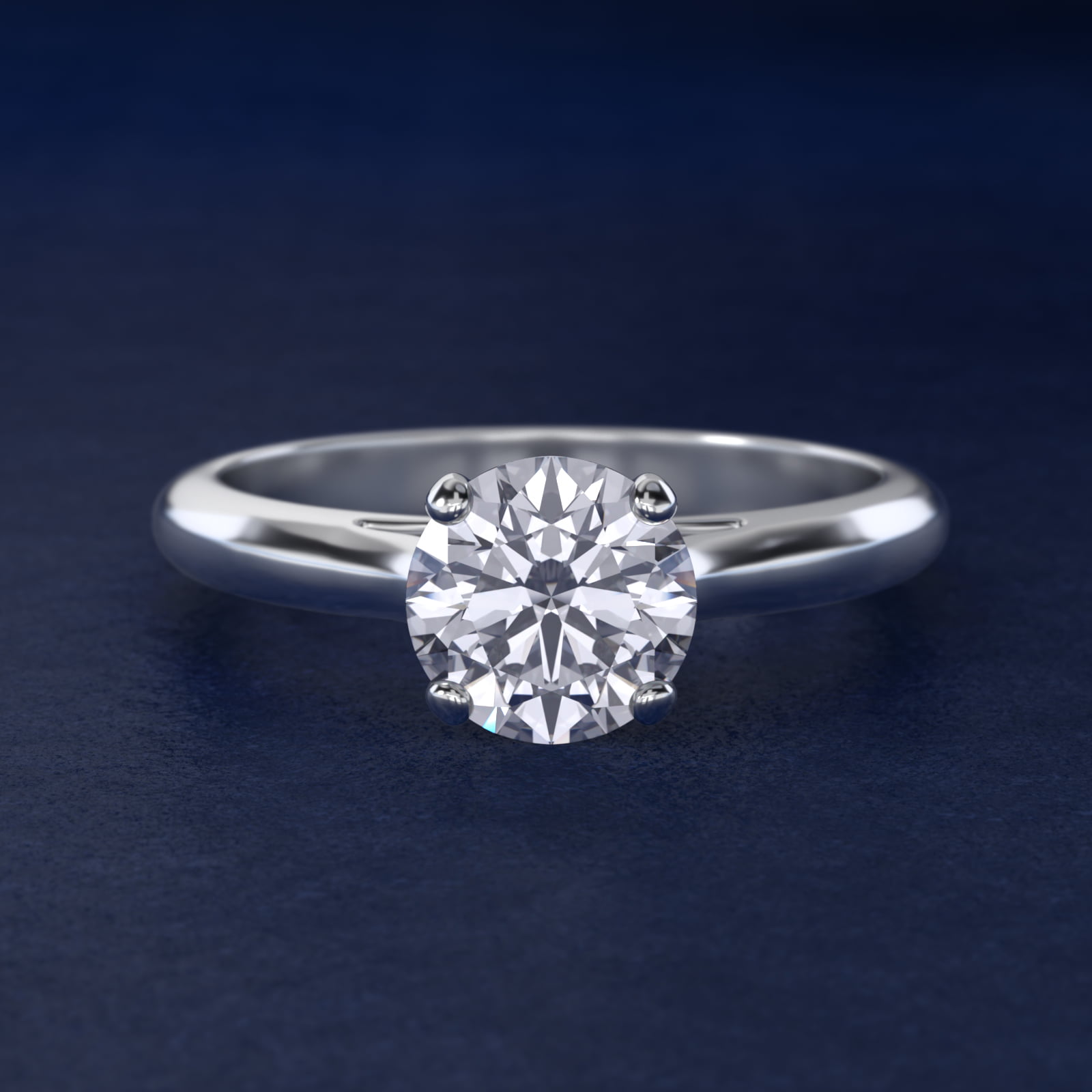 Sleek Solitaire Engagement Ring In 14K White Gold By James Allen