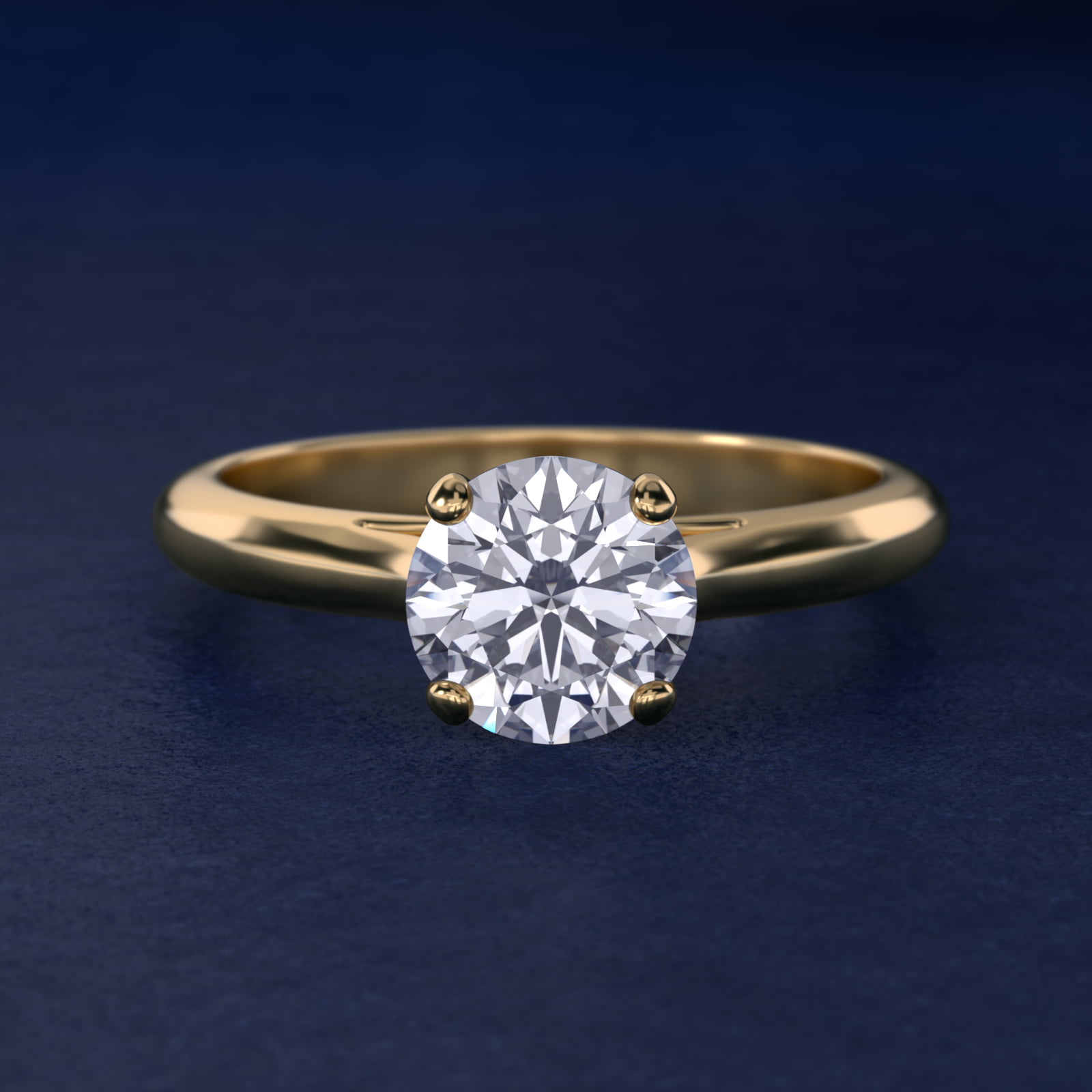 Sleek Solitaire Engagement Ring In 14K Yellow Gold By James Allen