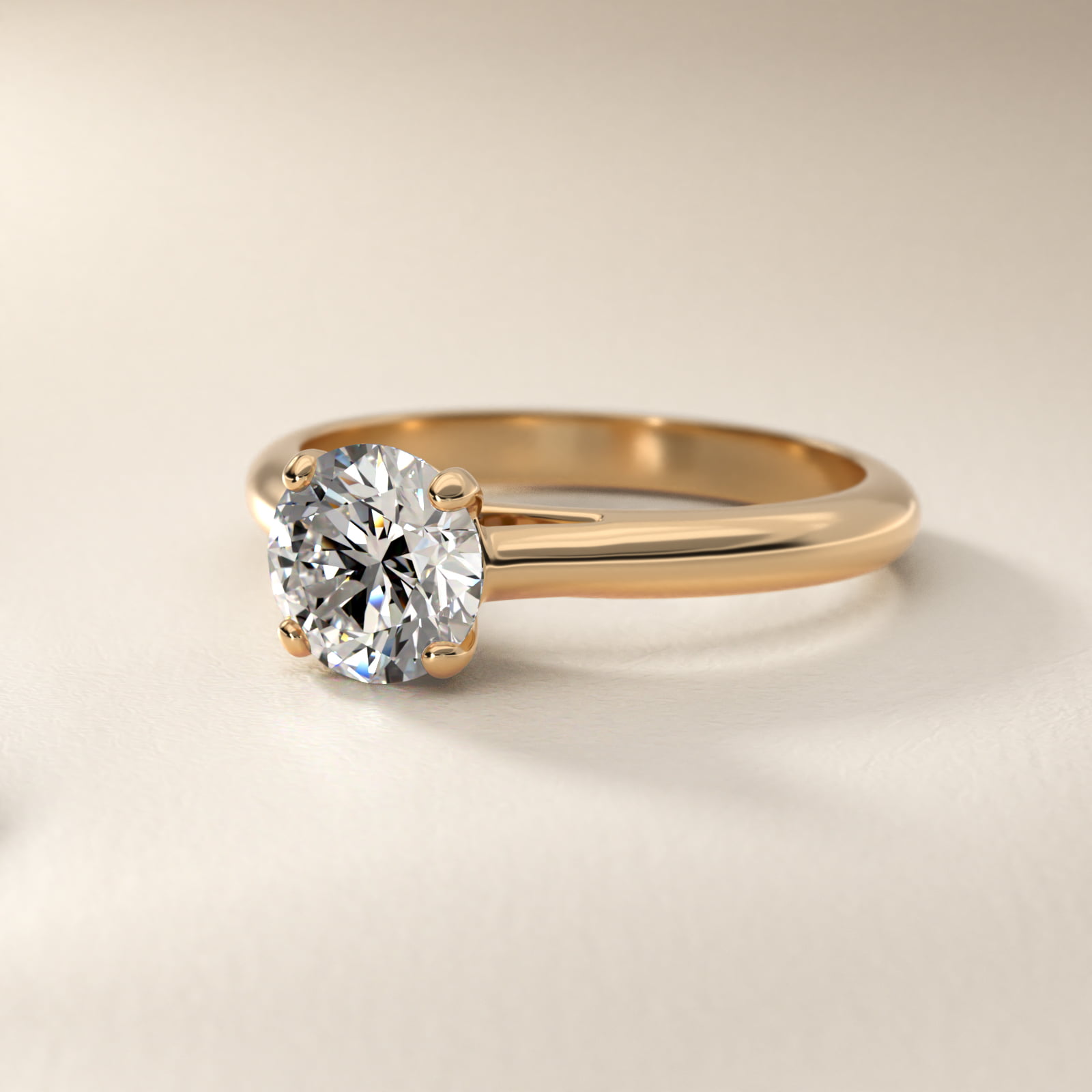 Sleek Solitaire Engagement Ring In 18K Yellow Gold By James Allen