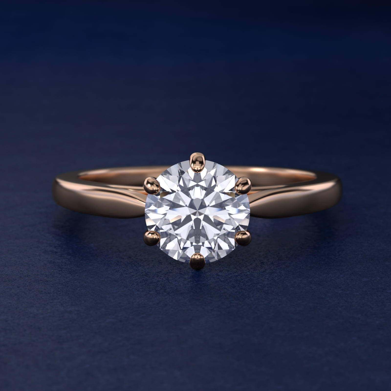 Petite Flower Solitaire Engagement Ring In 14K Rose Gold By James Allen