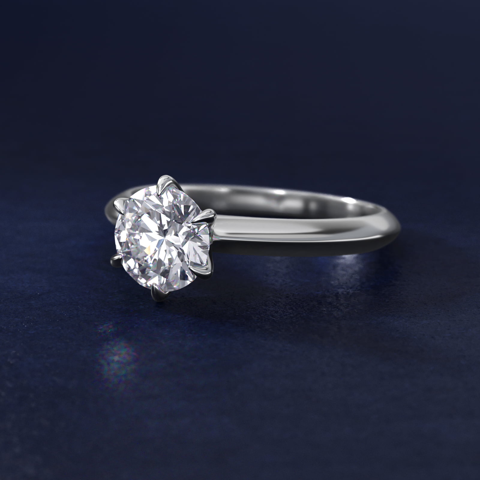 Knife Edge Six Prong Solitaire Engagement Ring In Platinum By James Allen