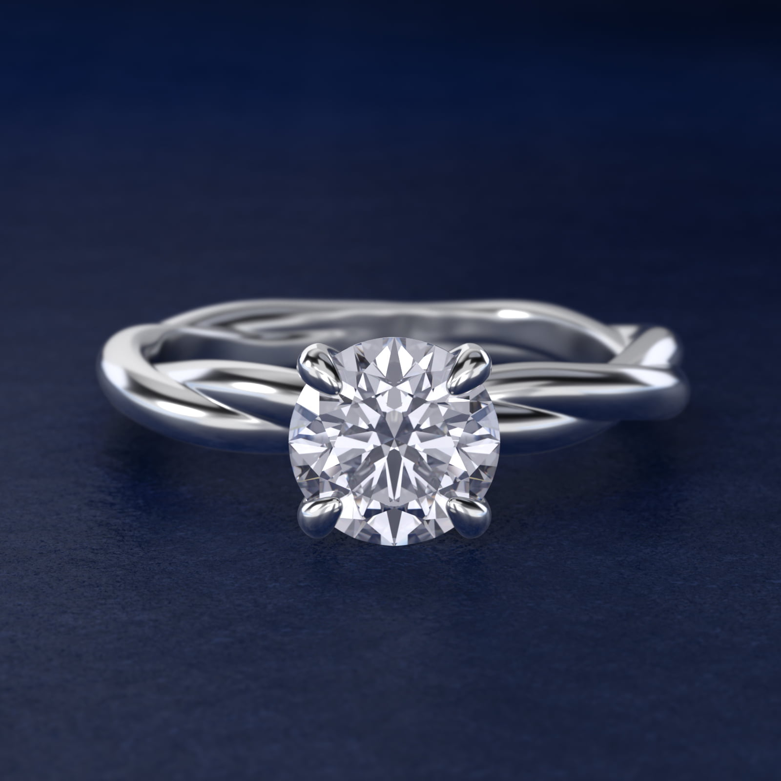 Rope Solitaire Engagement Ring In Platinum By James Allen
