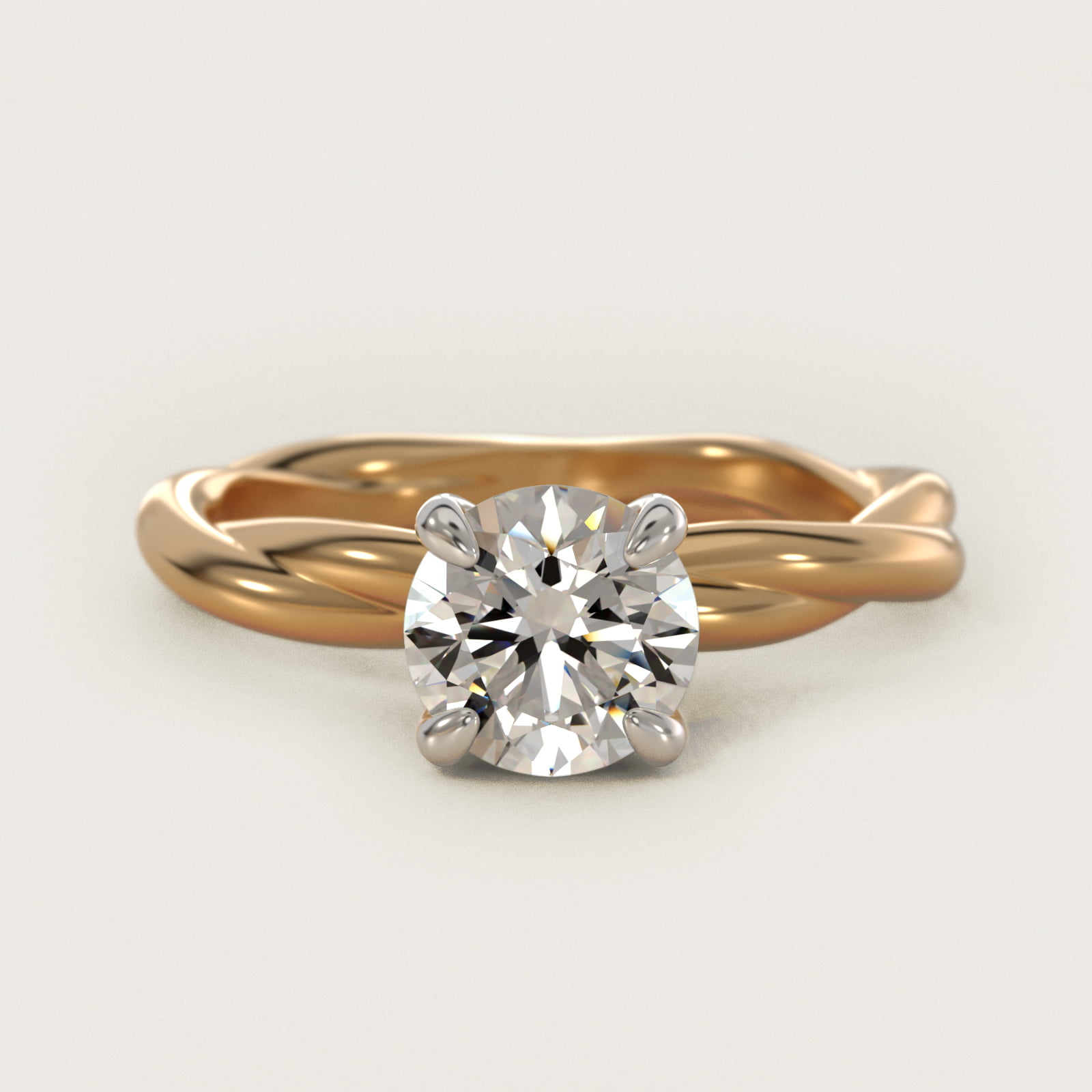 Rope Solitaire Engagement Ring In 18K Yellow Gold By James Allen