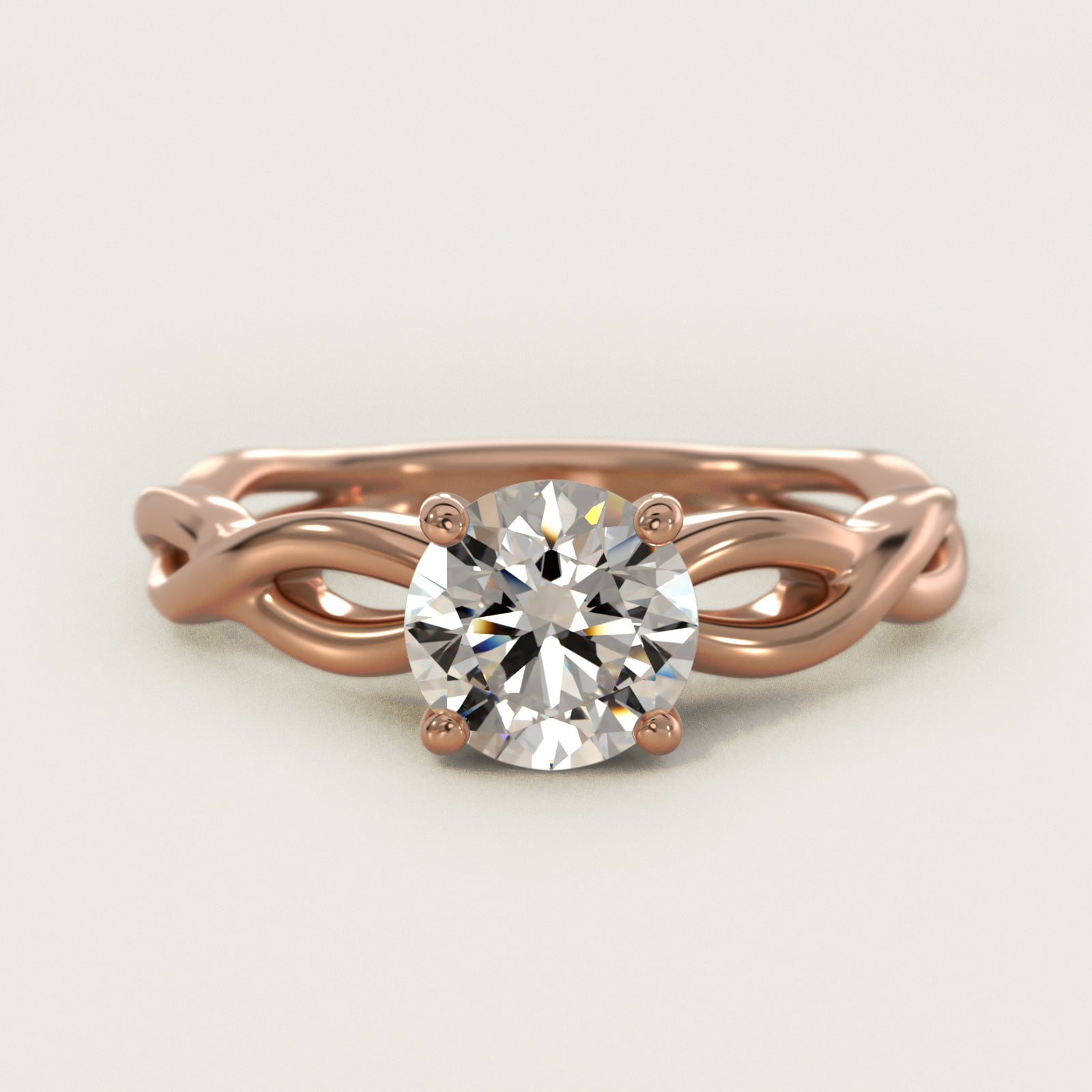 Infinity Solitaire Engagement Ring In 14K Rose Gold By James Allen