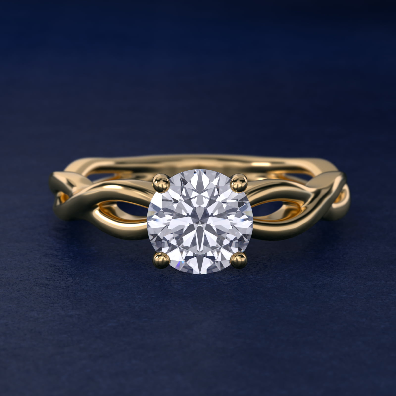 Infinity Solitaire Engagement Ring In 14K Yellow Gold By James Allen