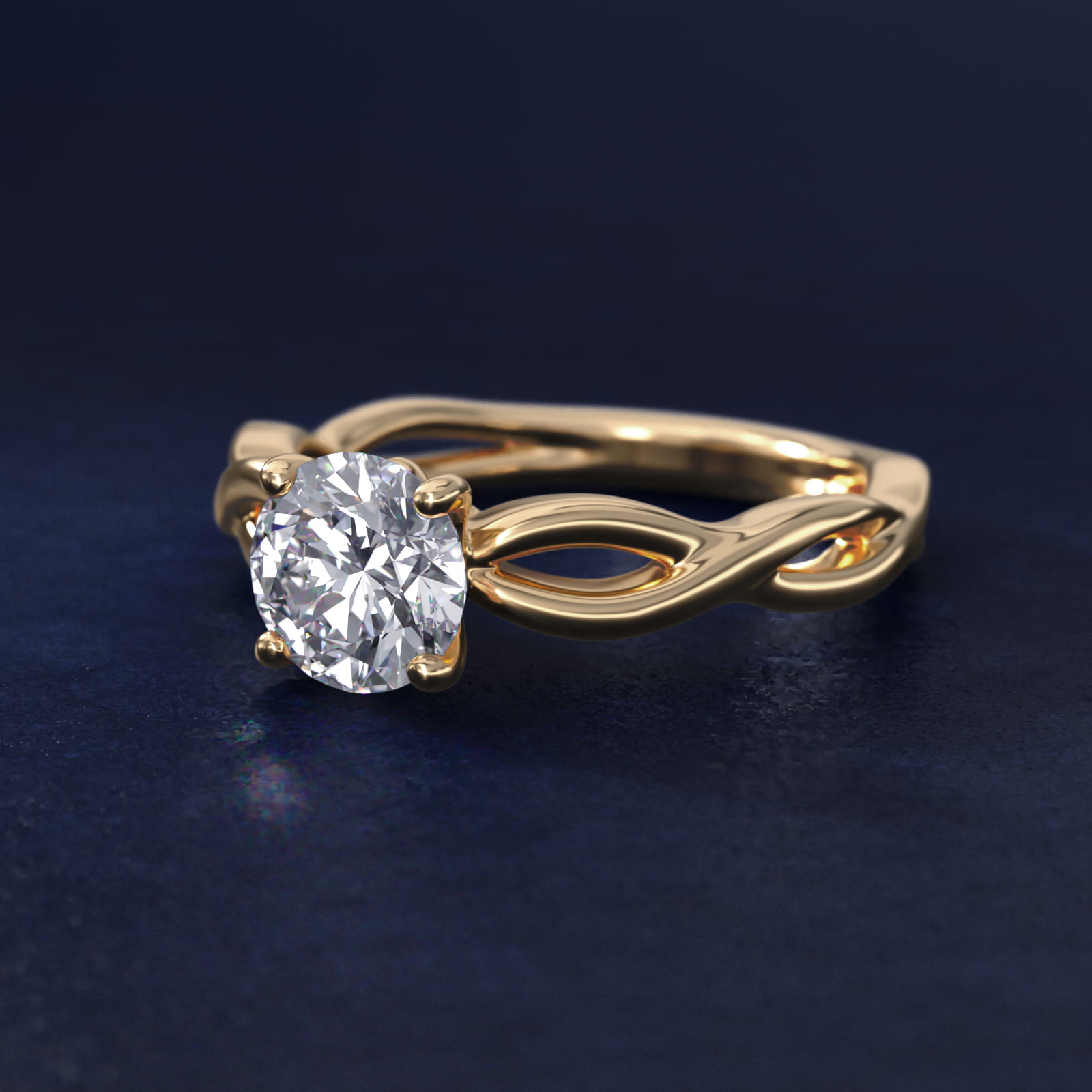 Infinity Solitaire Engagement Ring In 18K Yellow Gold By James Allen