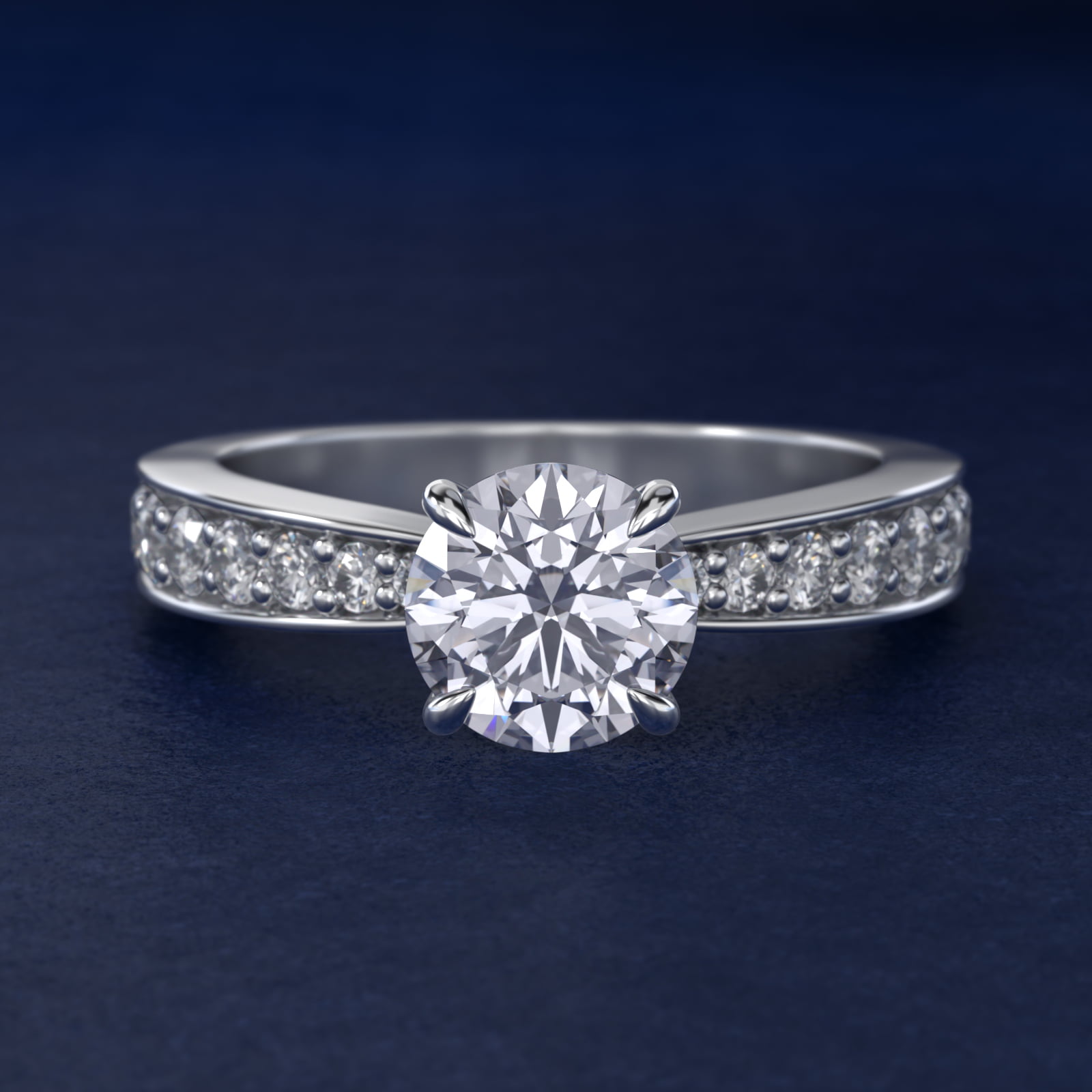 Perfect Pavé Diamond Engagement Ring In Platinum By James Allen