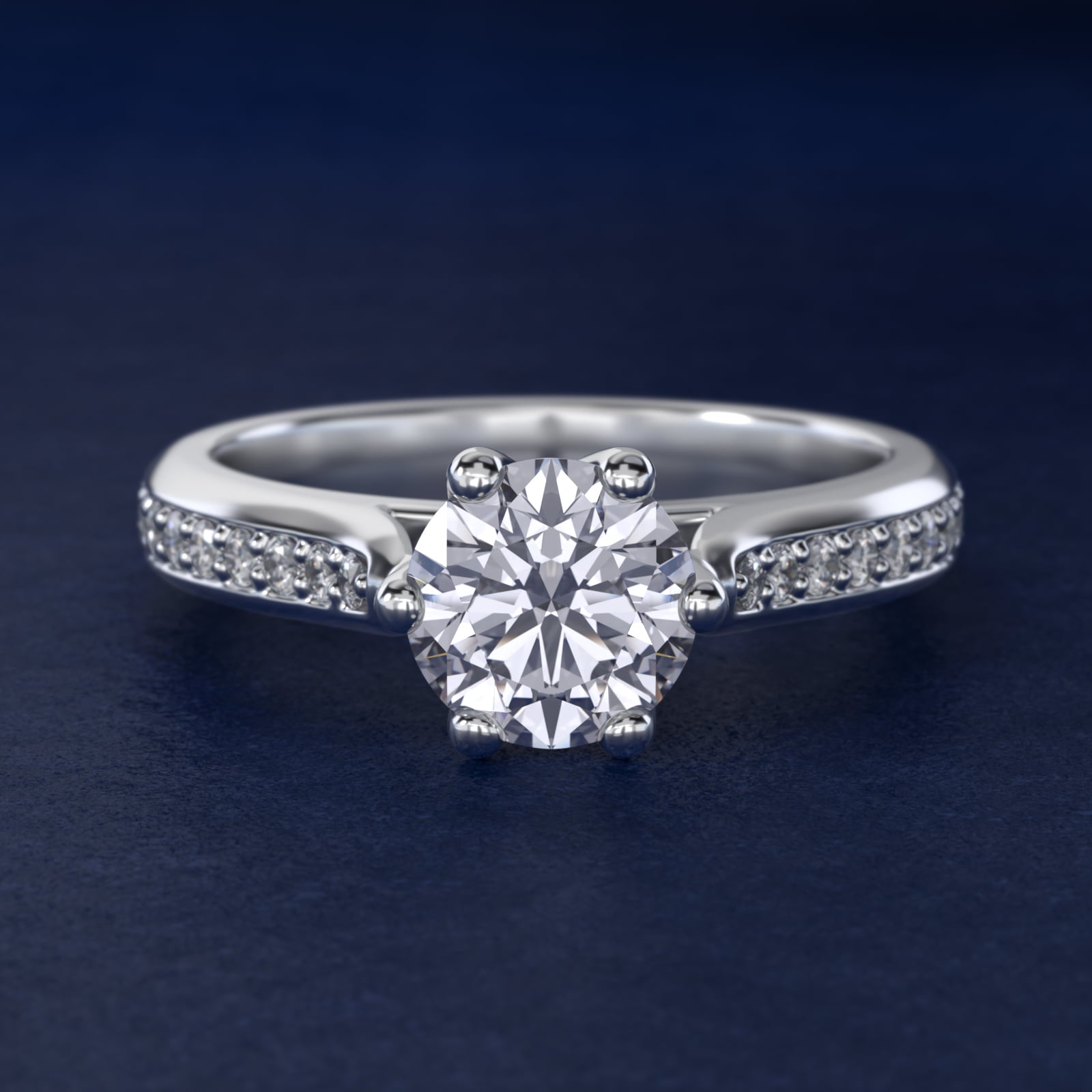 Trellis Pavé Diamond Engagement Ring In Platinum By James Allen