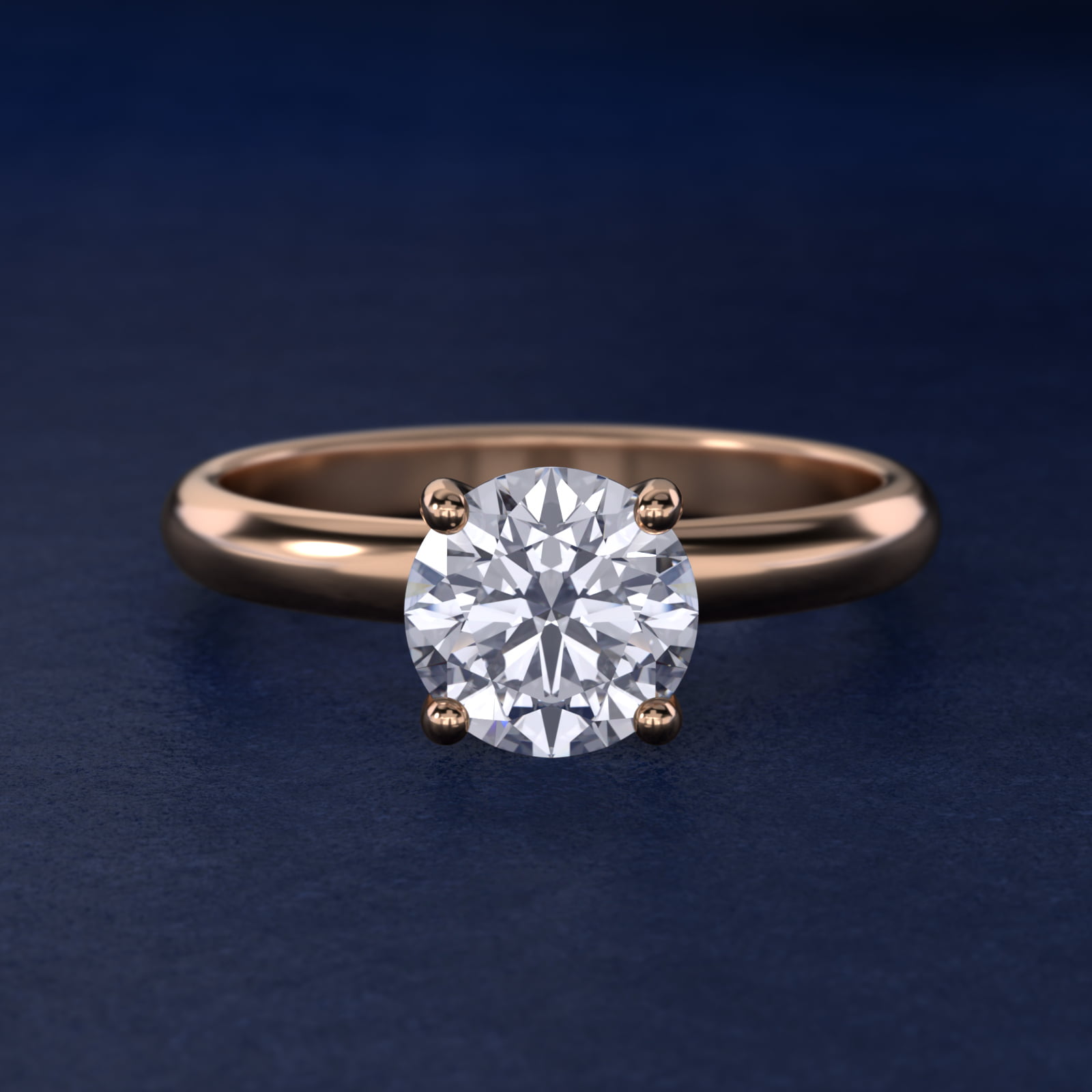 Contour Solitaire Engagement Ring In 14K Rose Gold By James Allen