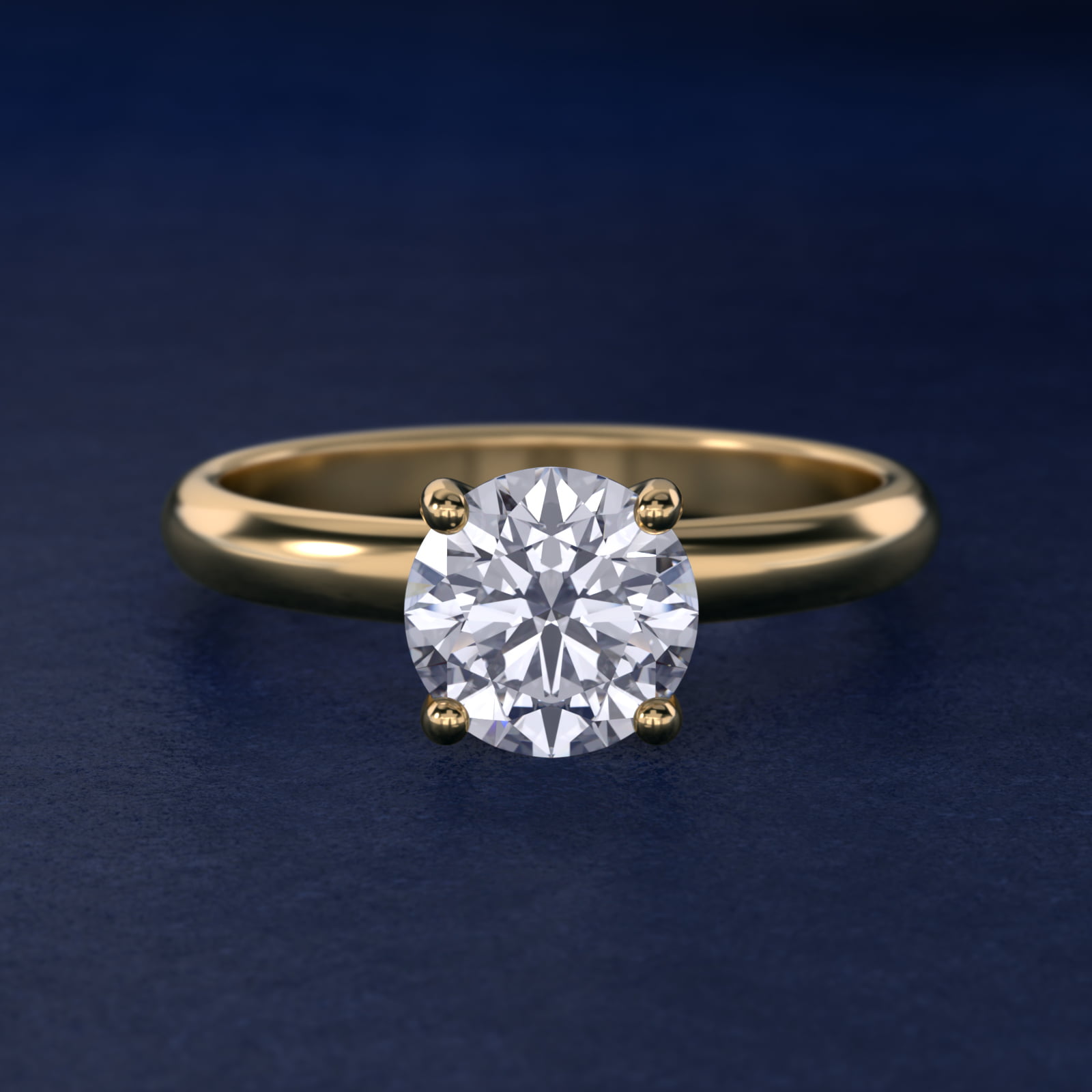 Contour Solitaire Engagement Ring In 18K Yellow Gold By James Allen