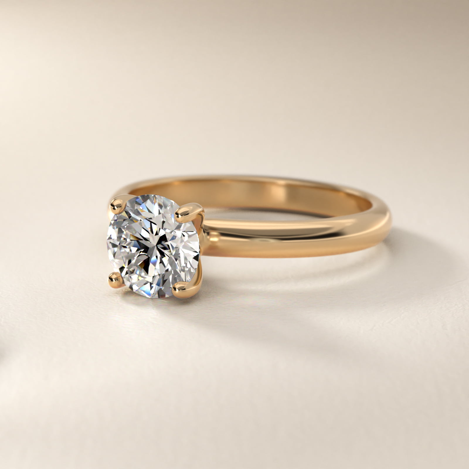Contour Solitaire Engagement Ring In 14K Yellow Gold By James Allen