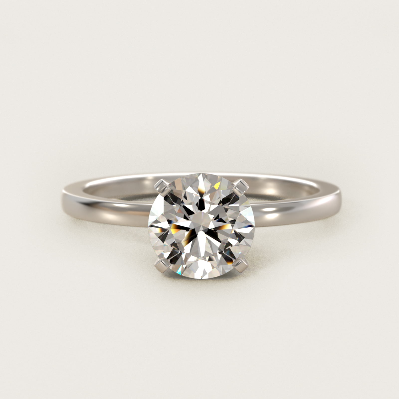 Comfort Fit Solitaire Engagement Ring In 14K White Gold By James Allen