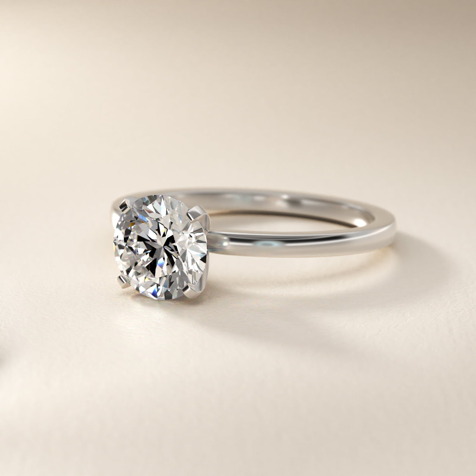 Comfort Fit Solitaire Engagement Ring In 18K White Gold By James Allen