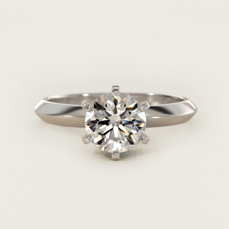 Knife Edge Six Prong Solitaire Engagement Ring In Platinum By James Allen
