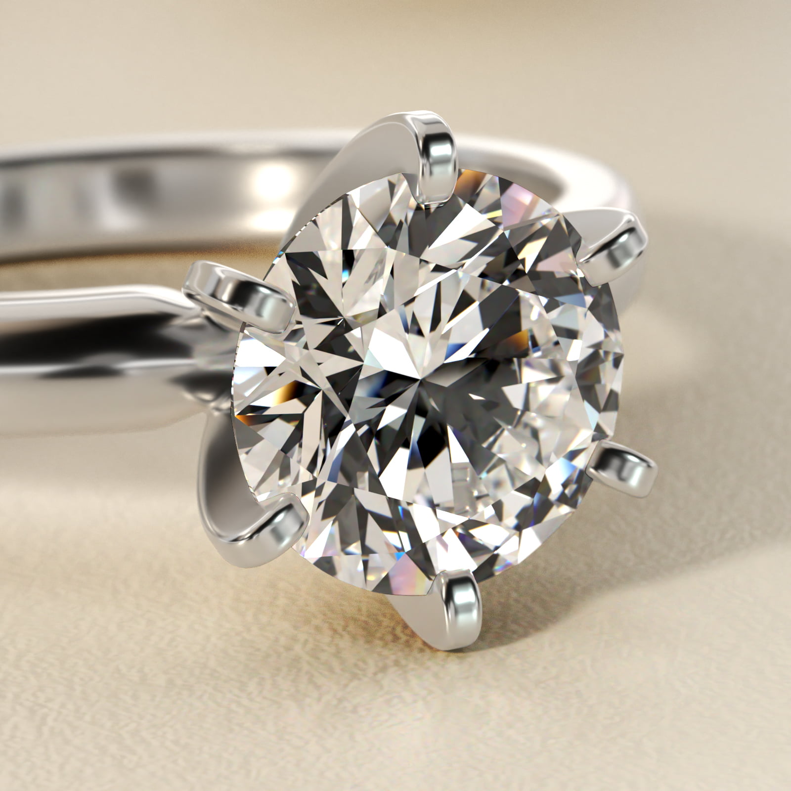 Comfort Fit Six Prong Solitaire Engagement Ring In Platinum By James Allen