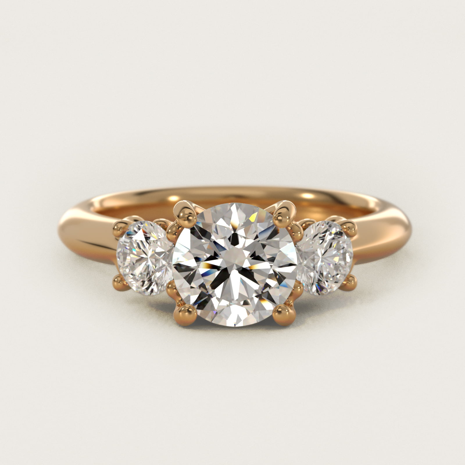 Diamond Three Stone Engagement Ring With Scroll Undergallery In 14K Yellow Gold By James Allen