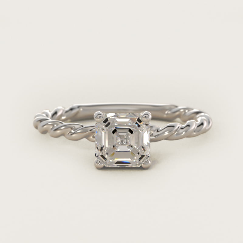 Cable Solitaire Engagement Ring In Platinum By James Allen