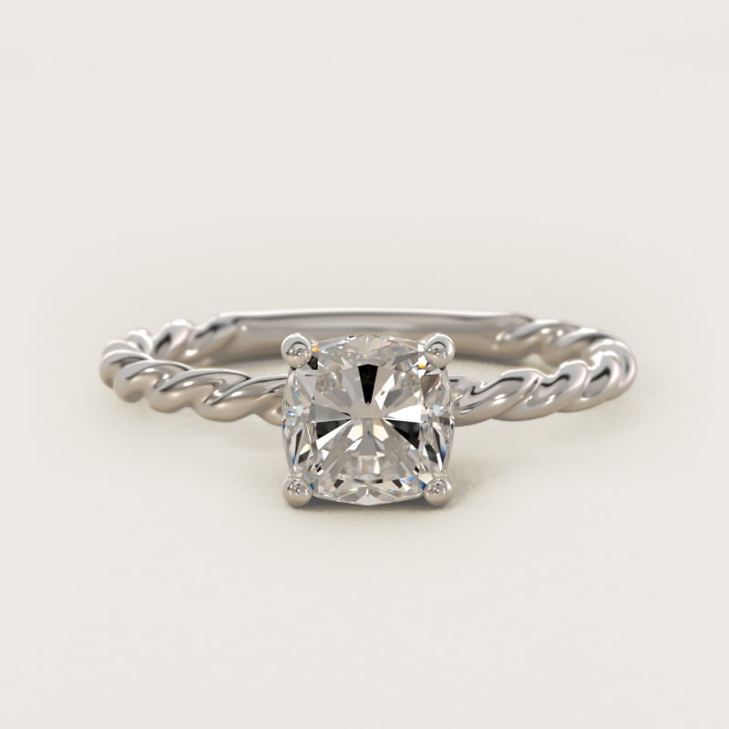 Cable Solitaire Engagement Ring In Platinum By James Allen