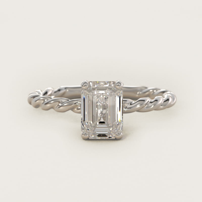 Cable Solitaire Engagement Ring In Platinum By James Allen