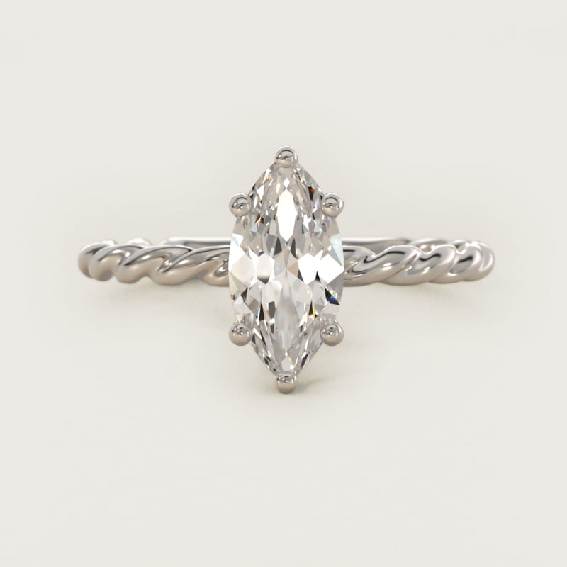 Cable Solitaire Engagement Ring In Platinum By James Allen
